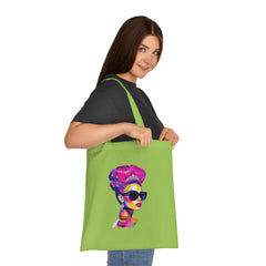 Chic Fashionista Cotton Tote Bag, Stylish Shopping Tote, Trendy Eco-Friendly Bag, Perfect Gift for Her, Art Print Bag