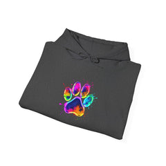 Colourful Paw Print Hoodie for Animal Lovers