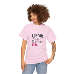 City Life Unisex Tee: London, Paris, New York Deal - Travel Shirt, Fashion Apparel, Gift for Travelers, Urban Outfit, Streetwear