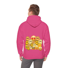 Smiley Faces Hooded Sweatshirt, Cozy Unisex Sweatshirt with Emoji Design, Casual Style, Gift for Friends, Fun Fashion, Perfect for [...]