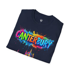 Canterbury Colorful T-Shirt | Vibrant Graphic Tee, Unisex Fashion, Travel Souvenir, Art Lovers Gift, Summer Wardrobe Essential
