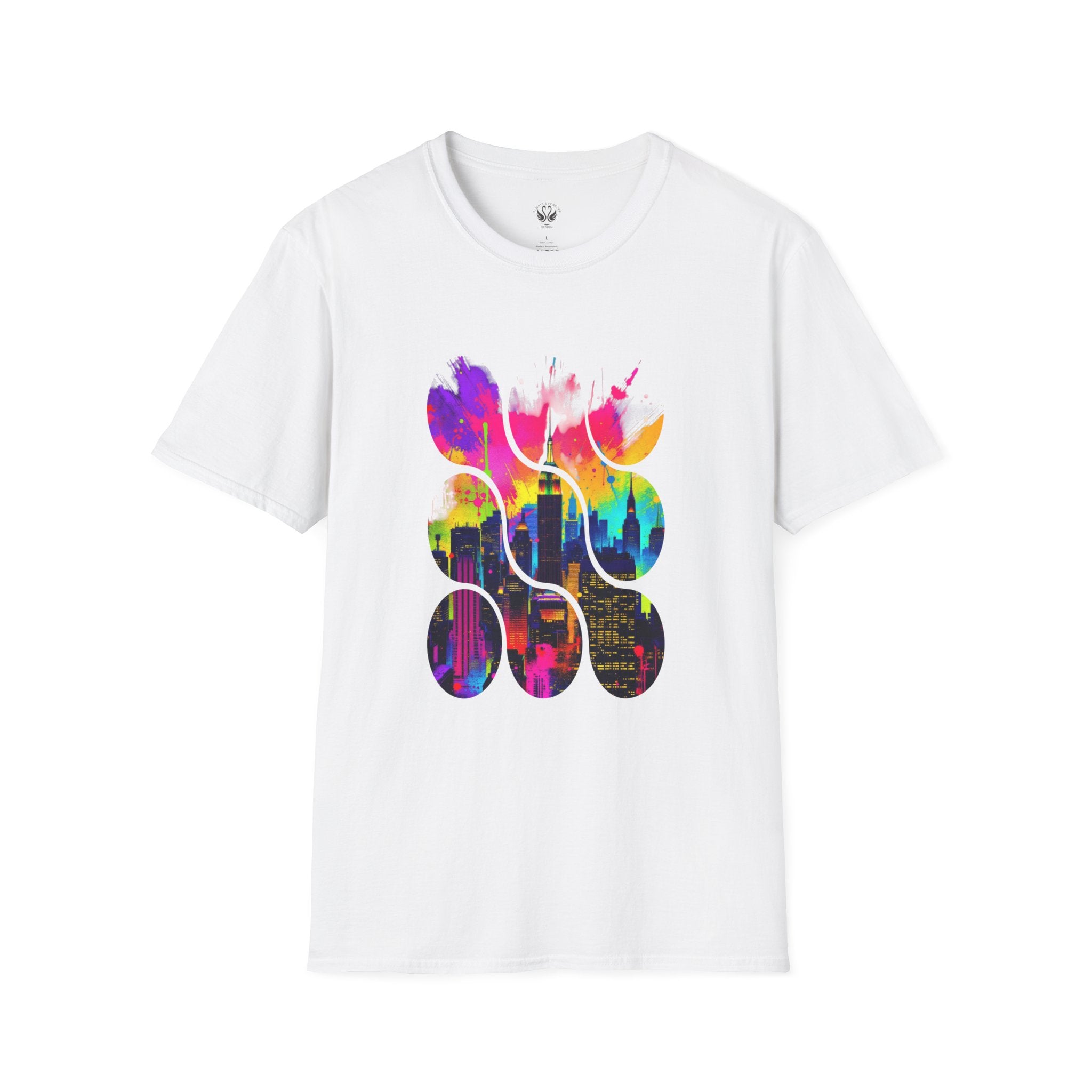 Vibrant Abstract Art T-Shirt | Unisex Graphic Tee, Casual Wear, Birthday Gift, Art Lovers Gift, Unique Fashion Statement