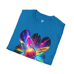 Colorful Atom Graphic T-Shirt, Unisex Casual Tee, Astronaut Art, Space Lover Gift, Festival Wear, Cosmic Vibes