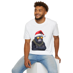 Cool Gorilla Santa T-Shirt | Funny Holiday Tee | Unisex Gift for Christmas, Party Wear, Family Gathering, Casual Style