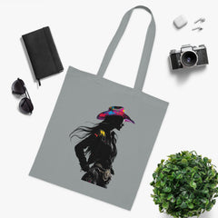 Cowgirl Spirit Cotton Tote Bag | Fun, Stylish, Eco-Friendly Bag for Farmers Markets, Beach Days, Shopping, Gifts