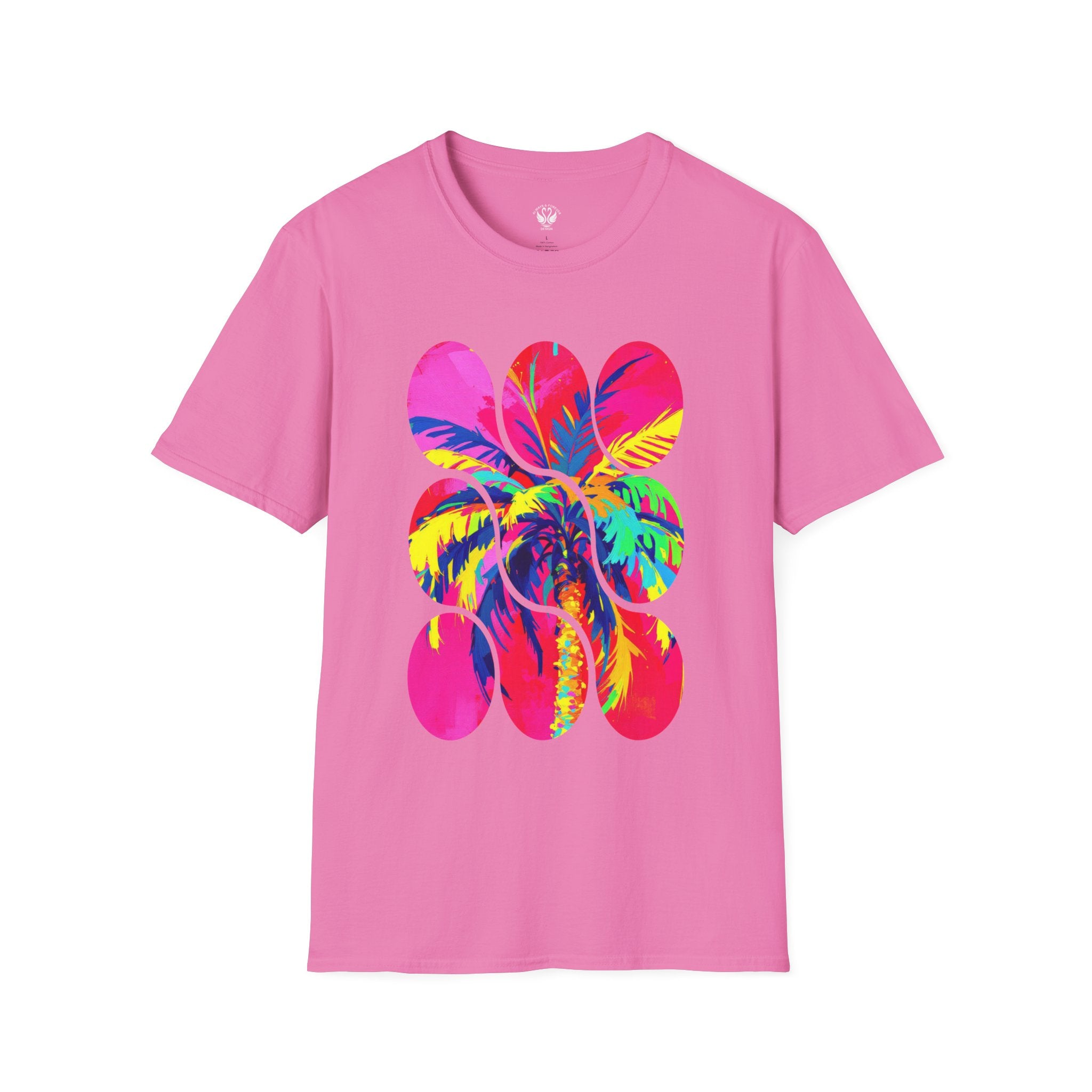 Vibrant Tropical T-Shirt, Beachwear, Summer Apparel, Casual Outfit, Gift for Friends, Festival Fashion