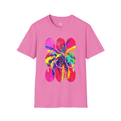 Vibrant Tropical T-Shirt, Beachwear, Summer Apparel, Casual Outfit, Gift for Friends, Festival Fashion