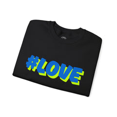 #Love Unisex Heavy Blend™ Crewneck Sweatshirt - Cozy Gift for Friends, Valentine's Day, Casual Wear, Gift for Her, Everyday Comfort