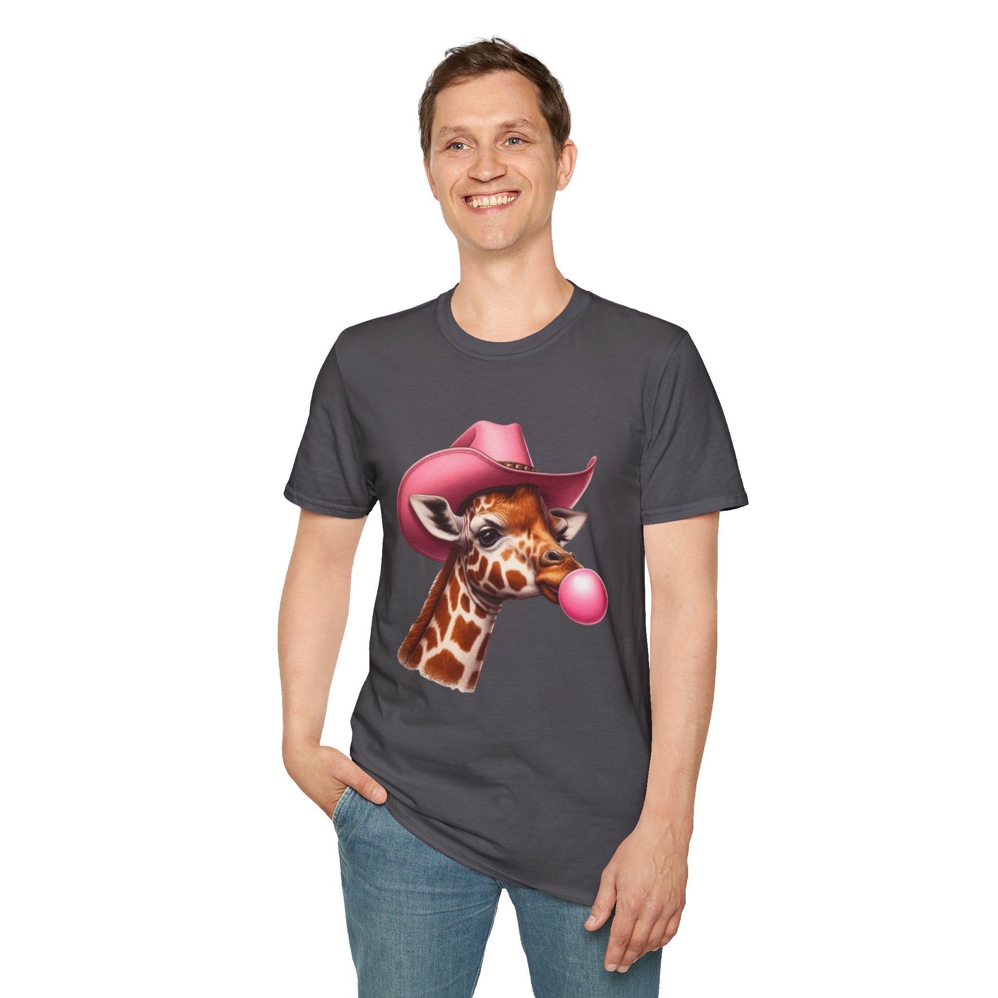 Whimsical Giraffe T-Shirt, Fun Casual Tee, Gifts for Animal Lovers, Birthday Apparel, Cute Graphic Shirt