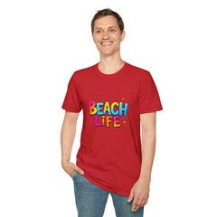 Beach Life Unisex Softstyle T-Shirt, Summer Vibes, Casual Wear, Beach Vacation, Gift for Beach Lovers