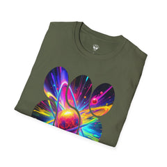 Colorful Atom Graphic T-Shirt, Unisex Casual Tee, Astronaut Art, Space Lover Gift, Festival Wear, Cosmic Vibes