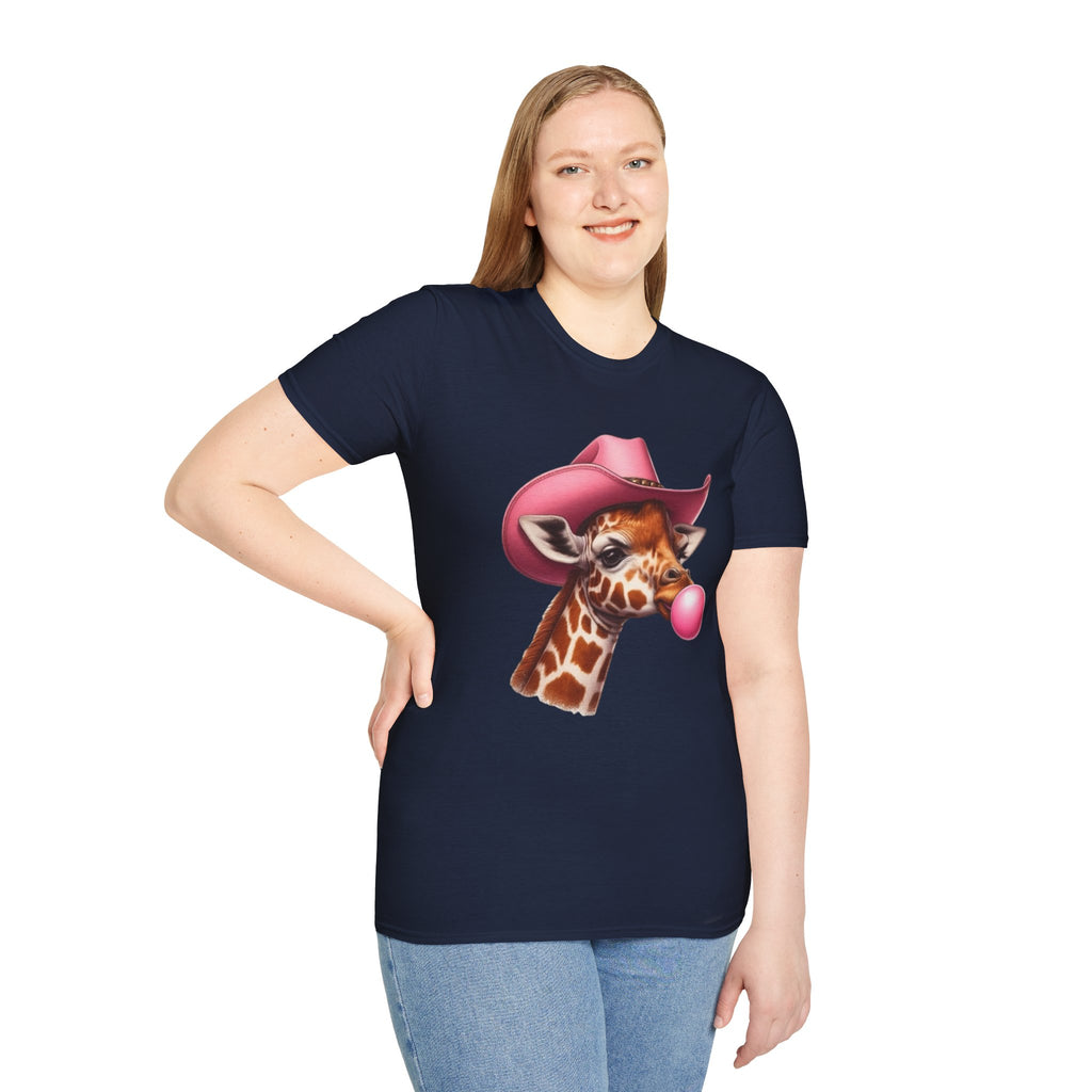 Whimsical Giraffe T-Shirt, Fun Casual Tee, Gifts for Animal Lovers, Birthday Apparel, Cute Graphic Shirt