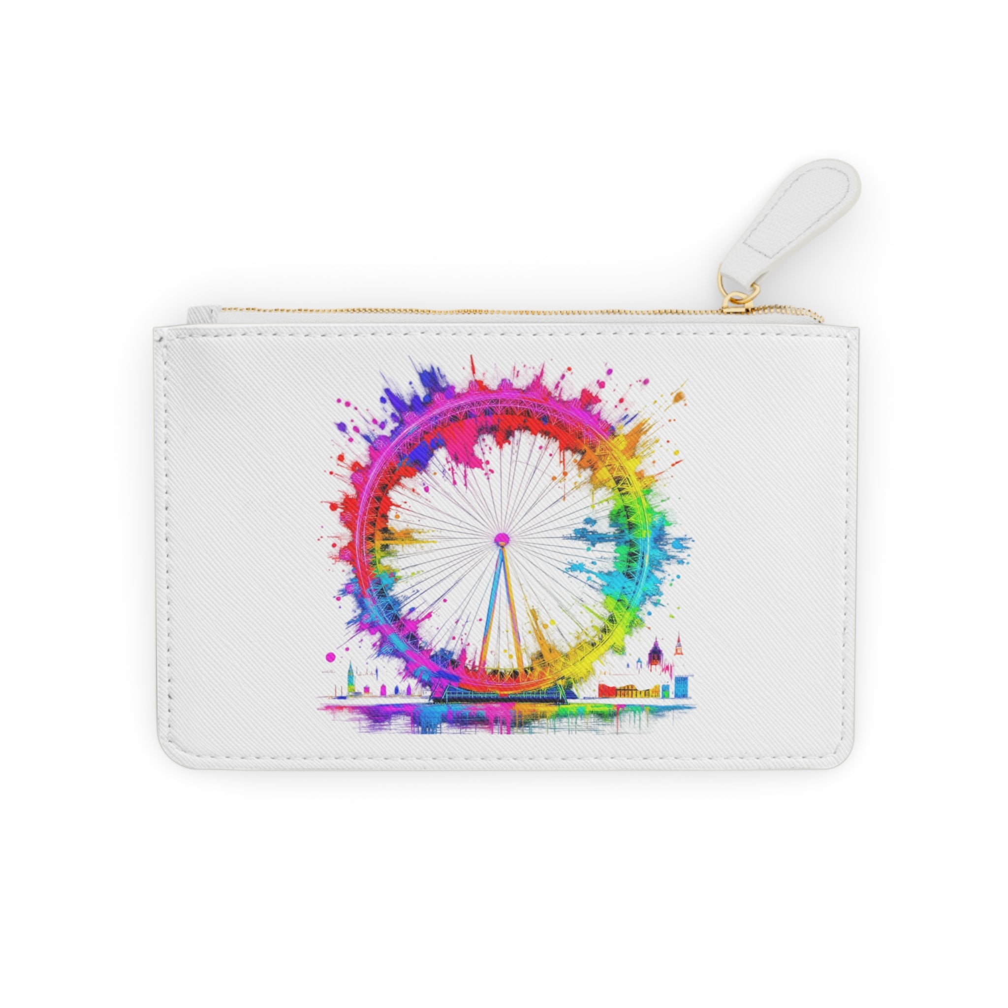 Colorful London Eye Mini Clutch Bag - Vibrant Travel Accessory