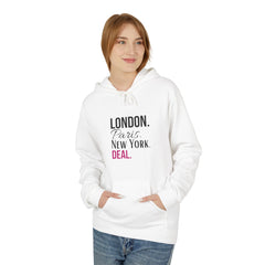 Stylish Travel Cities Hoodie - London, Paris, New York Design, Cozy Unisex Sweatshirt, Travel Lover Gift, Trendy Fashion