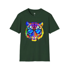 Colorful Tiger Graphic T-Shirt, Fun Apparel, Gift for Animal Lovers, Casual Wear, Summer Fashion, Festival Outfit