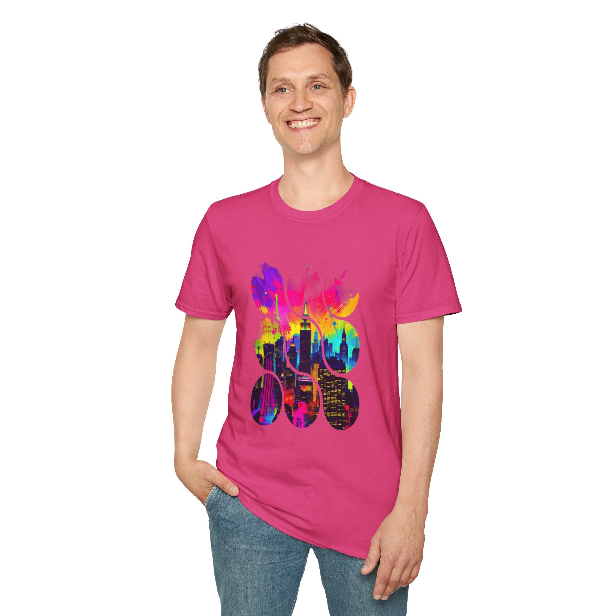 Vibrant Abstract Art T-Shirt | Unisex Graphic Tee, Casual Wear, Birthday Gift, Art Lovers Gift, Unique Fashion Statement