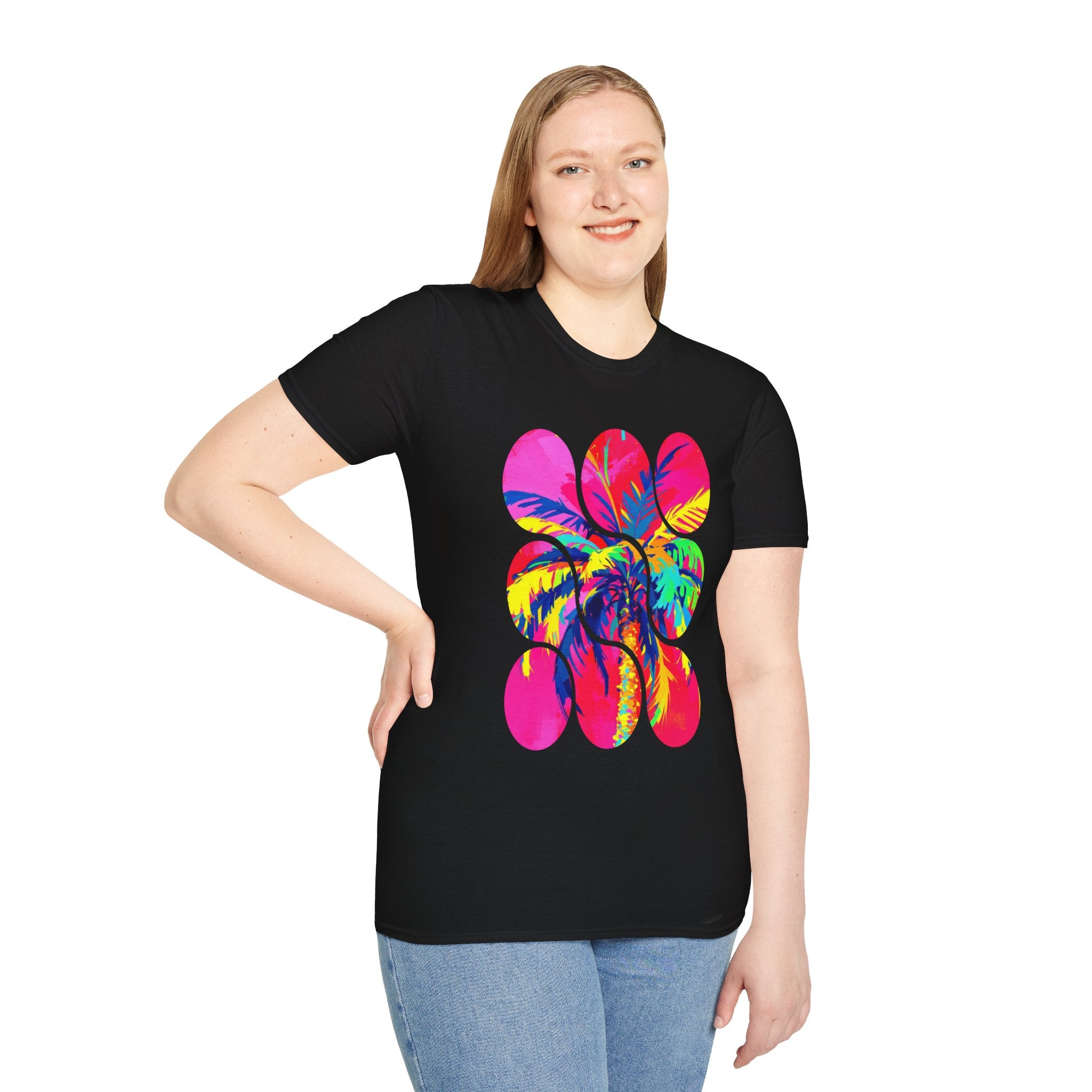 Vibrant Tropical T-Shirt, Beachwear, Summer Apparel, Casual Outfit, Gift for Friends, Festival Fashion
