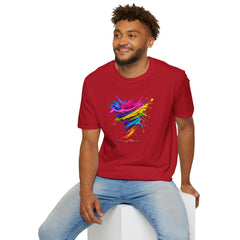 Vibrant Splash Art Tee, Colorful Unisex T-Shirt, Fun Graphic Tee, Summer Festival Top, Gift for Art Lovers, Casual Everyday Wear