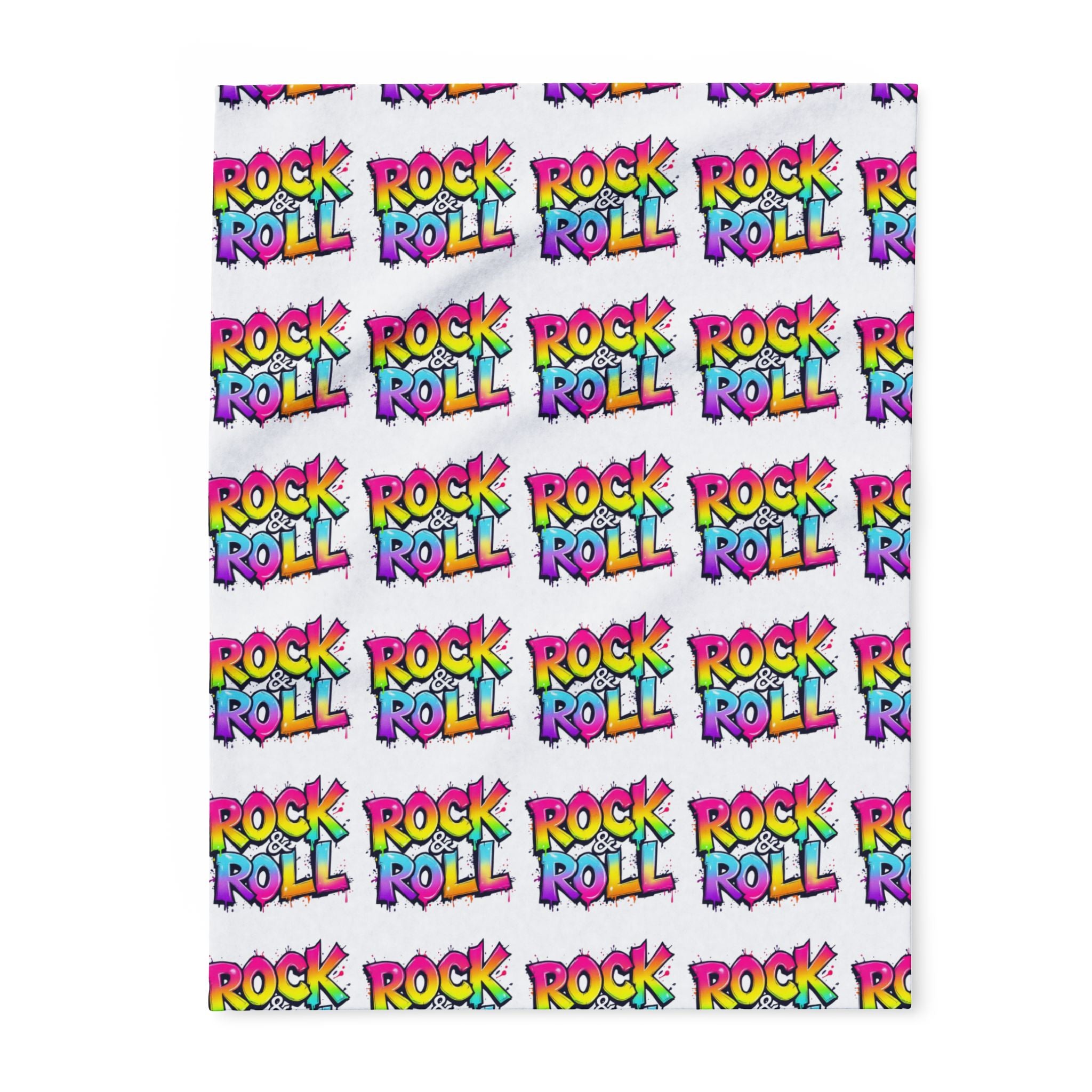 Rock & Roll Arctic Fleece Blanket, Cozy Throw, Music Lover Gift, Vibrant Decor, Concert Merchandise, Unique Home Accessory