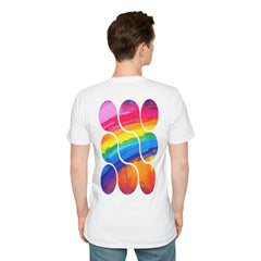 Vibrant Rainbow Softstyle T-Shirt, Unisex Pride Tee, LGBTQ+ Apparel, Colorful Casual Wear, Summer Festival Shirt