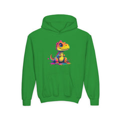 Colorful Dino Youth Hoodie – Fun and Playful Sweatshirt for Kids