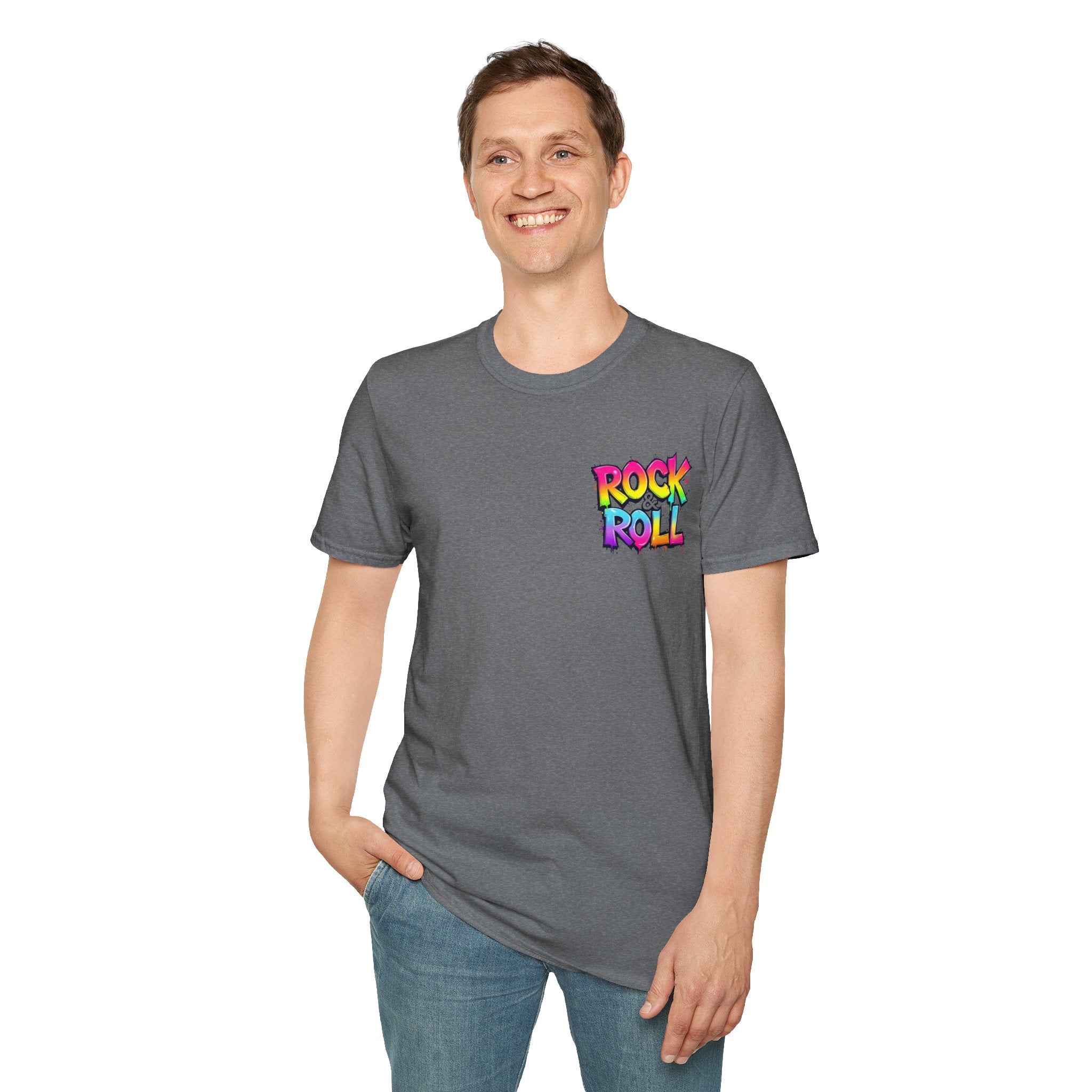 Colorful Rock & Roll Unisex T-Shirt, Vintage Music Tee, Festival Shirt, Gift for Music Lovers, Concert Apparel