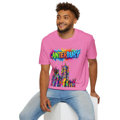 Canterbury Colorful T-Shirt | Vibrant Graphic Tee, Unisex Fashion, Travel Souvenir, Art Lovers Gift, Summer Wardrobe Essential