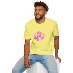 Rockin' Monkey Unisex Softstyle T-Shirt | Fun Graphic Tee | Great Gift for Music Lovers | Perfect for Parties & Casual Wear