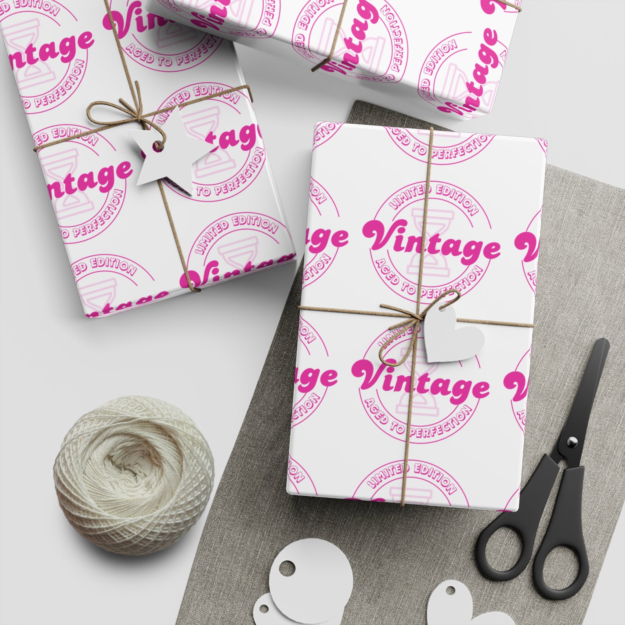 Vintage Gift Wrapping Paper Sheets, Retro Style, Perfect for Holidays, Unique Packaging, Ideal for Birthdays, Weddings, Celebrations