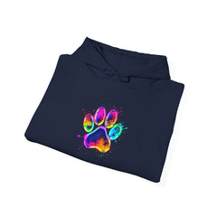 Colourful Paw Print Hoodie for Animal Lovers