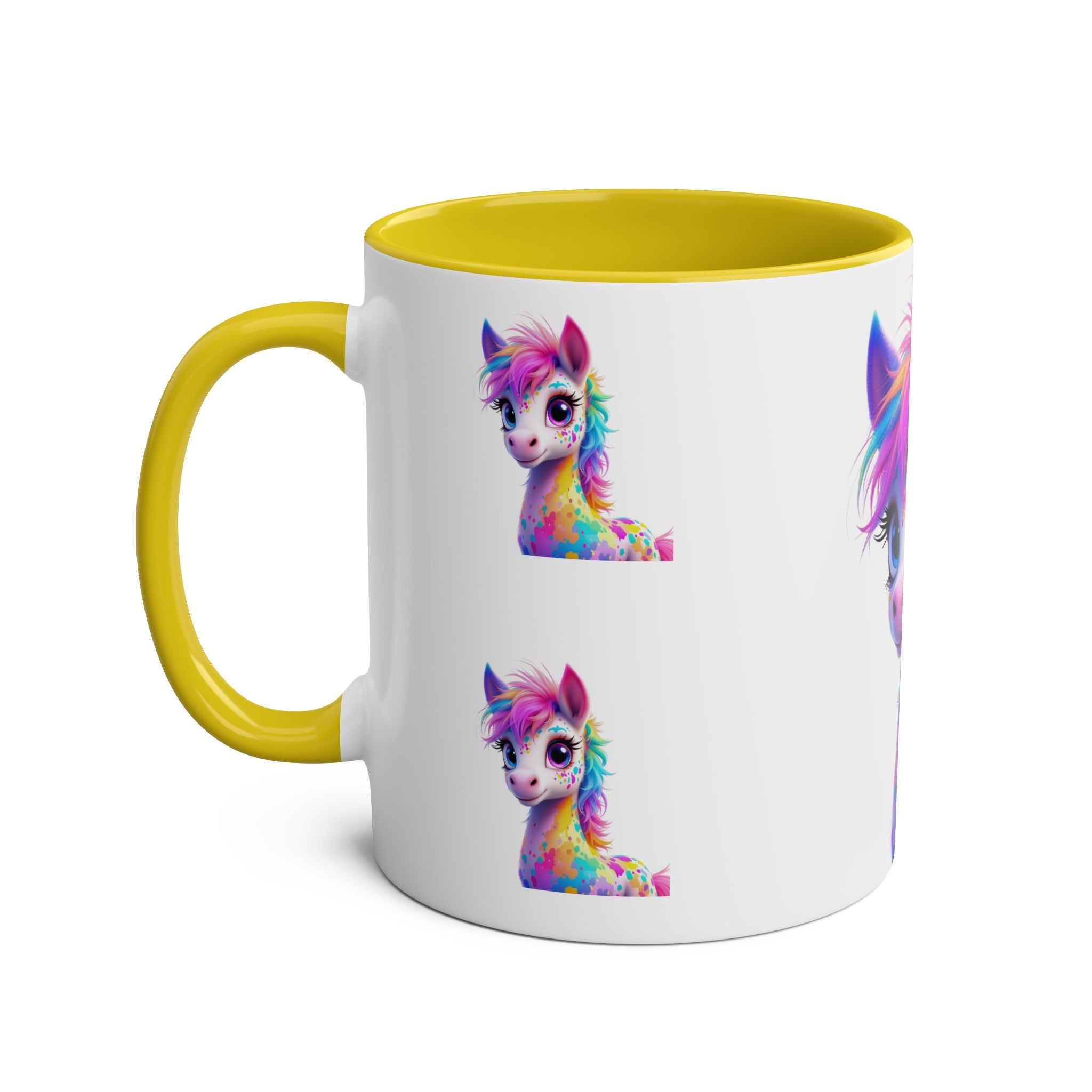 Whimsical Unicorn Two-Tone Coffee Mug - 11oz Colorful Design
