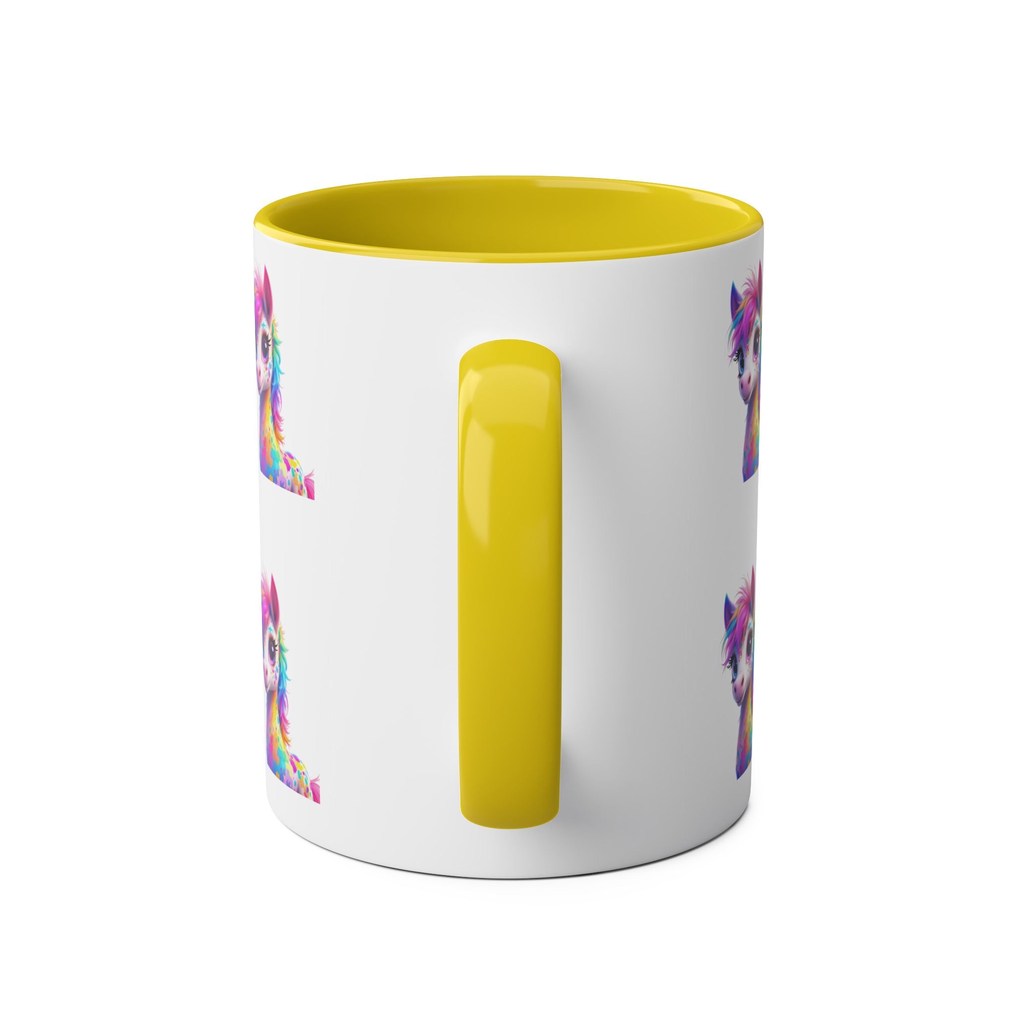 Whimsical Unicorn Two-Tone Coffee Mug - 11oz Colorful Design