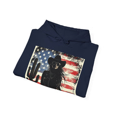 Vintage Western Style Hoodie with Cowboy Graphic