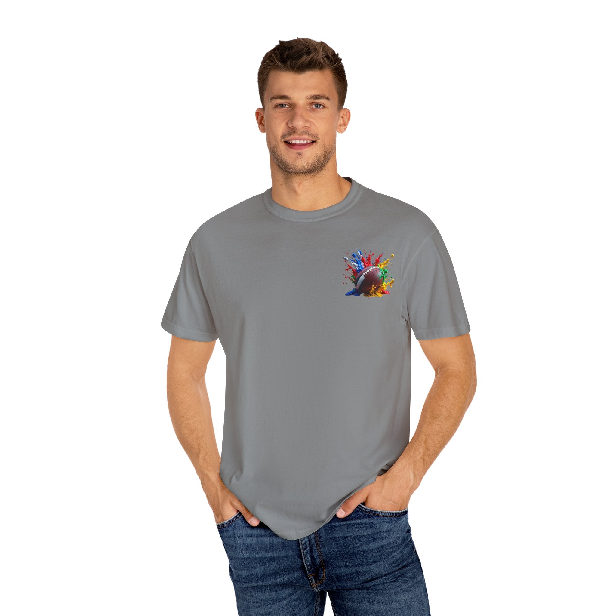 Rugby Ball Graphic T-Shirt, Unisex Vintage Tee, Perfect for Festivals, Beach Days, and Casual Wear, Gift for Sun Lovers