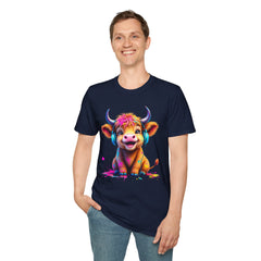 Cute Cow Graphic T-Shirt, Fun Animal Tee, Unisex Casual Wear, Gift for Cow Lovers, Trendy Summer Shirt