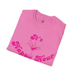 Happy Hour Unisex T-Shirt, Fun Cocktail Shirt, Gift for Party Lovers, Birthday Celebration Tee, Summer Party Outfit