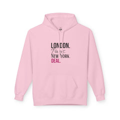 Stylish Travel Cities Hoodie - London, Paris, New York Design, Cozy Unisex Sweatshirt, Travel Lover Gift, Trendy Fashion