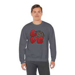 Love Graphic Sweatshirt, Cozy Crewneck for Couples, Valentine's Day Gift, Trendy Casual Wear, Fashionable Lounge Top