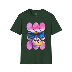 Vibrant Gorilla Graphic Tee, Unisex Softstyle T-Shirt, Funky Apparel, Casual Wear, Gift for Animal Lovers, Summer Collection