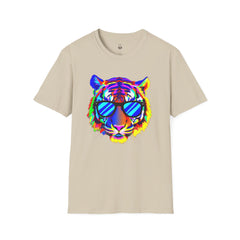 Colorful Tiger Graphic T-Shirt, Fun Apparel, Gift for Animal Lovers, Casual Wear, Summer Fashion, Festival Outfit