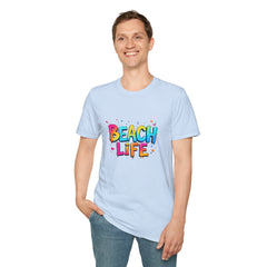 Beach Life Unisex Softstyle T-Shirt, Summer Vibes, Casual Wear, Beach Vacation, Gift for Beach Lovers