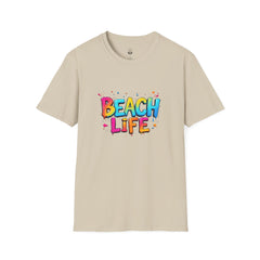 Beach Life Unisex Softstyle T-Shirt, Summer Vibes, Casual Wear, Beach Vacation, Gift for Beach Lovers