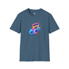 Musical Splash Unisex Softstyle T-Shirt | Gift for Music Lovers, Vibrant Art Tee, Trendy Music Shirt, Birthday Gift, Concert Wear
