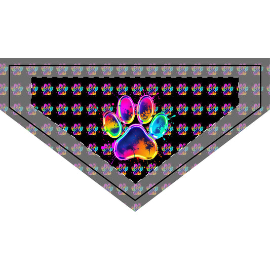 Colorful Clip-On Pet Bandana with Paw Print | Perfect for Dog Lovers & Pet Celebrations