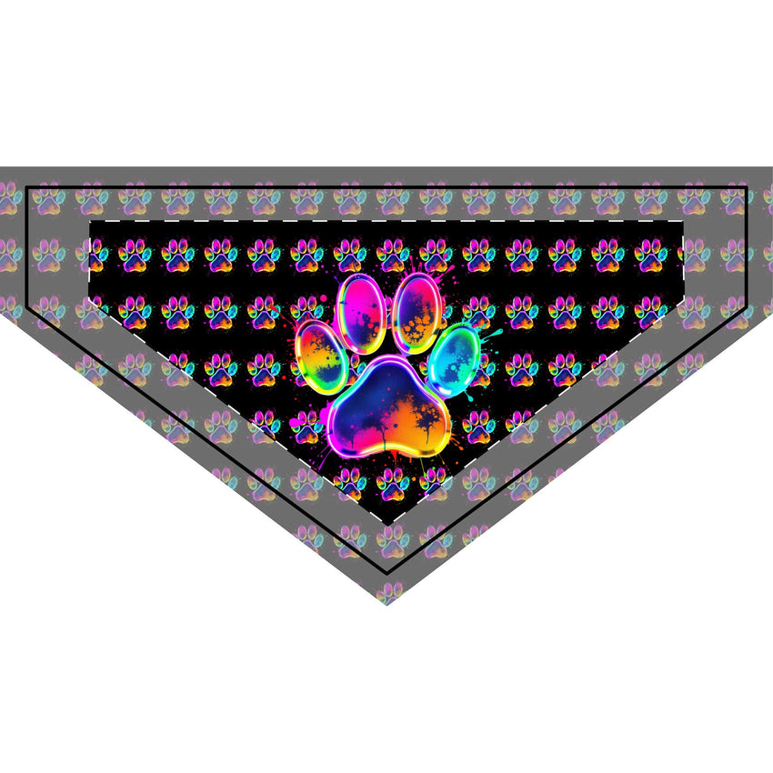 Colorful Clip-On Pet Bandana with Paw Print | Perfect for Dog Lovers & Pet Celebrations