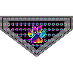 Colorful Clip-On Pet Bandana with Paw Print | Perfect for Dog Lovers & Pet Celebrations