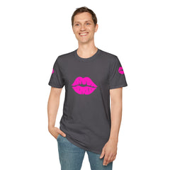 Kiss Lip Graphic Tee – Cute Unisex T-Shirt for Flirty Vibes, Perfect for Valentine's Day, Casual Outings, Gifts, Summer Fashion