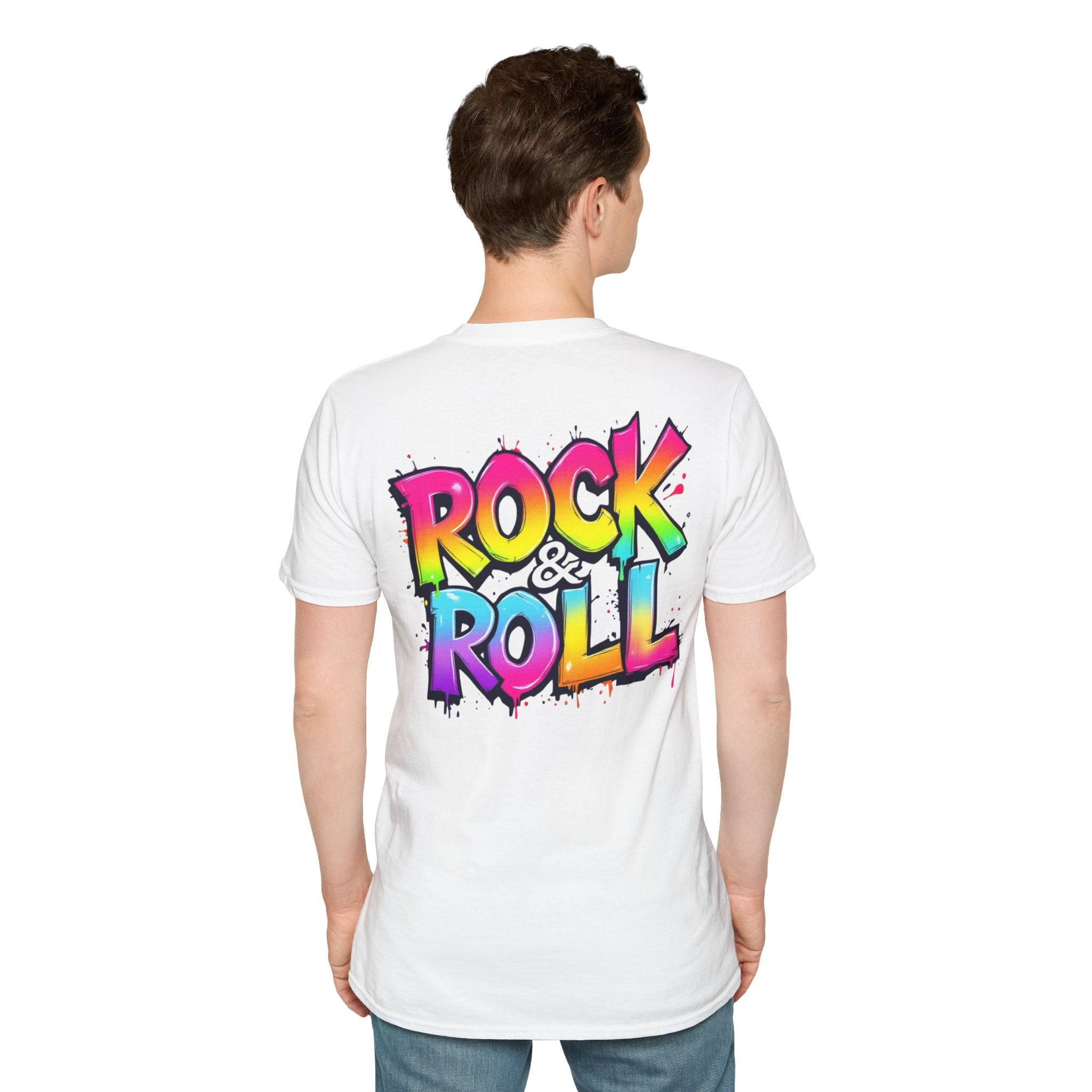 Colorful Rock & Roll Unisex T-Shirt, Vintage Music Tee, Festival Shirt, Gift for Music Lovers, Concert Apparel
