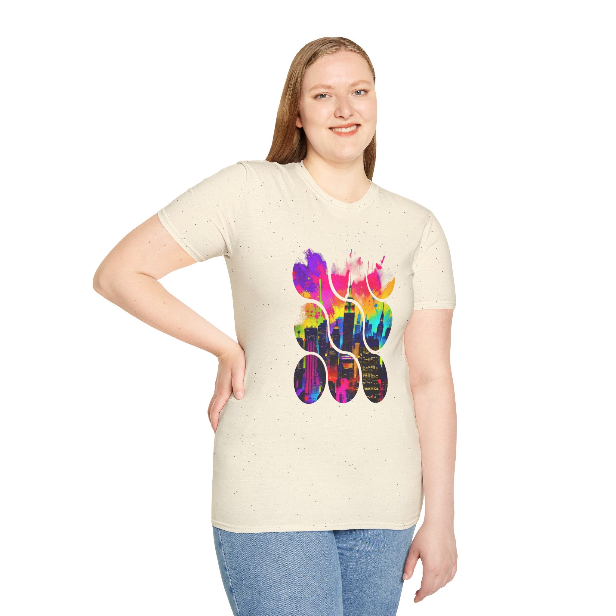 Vibrant Abstract Art T-Shirt | Unisex Graphic Tee, Casual Wear, Birthday Gift, Art Lovers Gift, Unique Fashion Statement