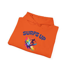 Surf's Up Unisex Heavy Blend Hooded Sweatshirt - Vibrant Beachwear for Surfers